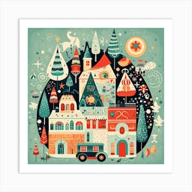 Christmas Village 21 Art Print