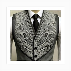 A unique design for gent's waist coat Art Print