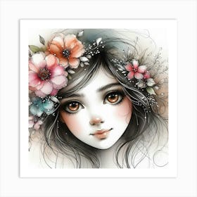 Flower Girl 11 Art Print