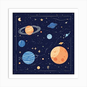 Space Background (1) Art Print