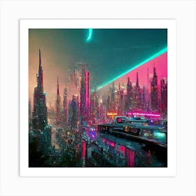 Futuristic Cityscape 19 Art Print