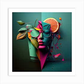 Radiant Femininity Dazzling Features Art Print