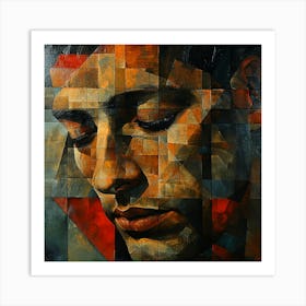 Man'S Face Art Print