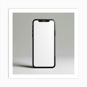 Black Iphone Xr Mockup Art Print