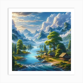 Landscape Painting 2 Art Print