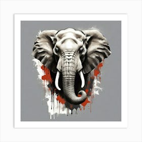 Elephant Head Art Print