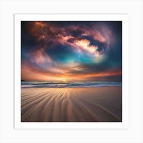 Calm Evening Beach Art Print