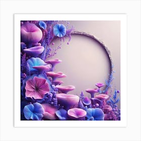 Frame Of Flowers Art Print