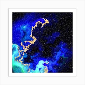 100 Nebulas in Space with Stars Abstract n.053 Art Print