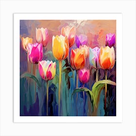 Colorful Tulips 5 Art Print