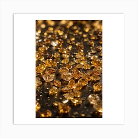 Golden Diamonds Art Print