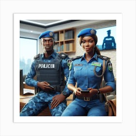 Nigerian Police Officers 1 Art Print