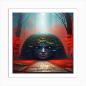 Woman In The Forest Art Print