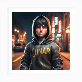 A Boy Gamer Art Print