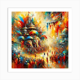 Ganesha in Celebration Art Print