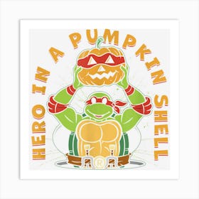 Teenage Mutant Ninja Turtles Halloween Raphael Pumpkin Shell Art Print