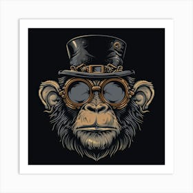 Steampunk Monkey 9 Art Print