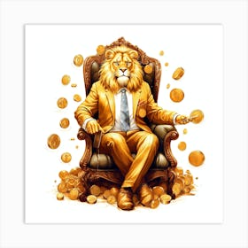 Golden Lion 1 Art Print