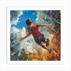 A Parkour Movement Oil Painting Illustration 1719335328 4 Art Print