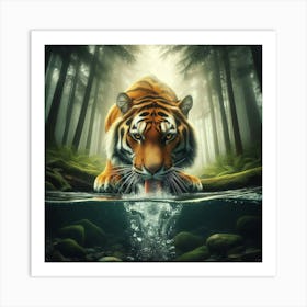 Tiger In The Forest 9 Art Print