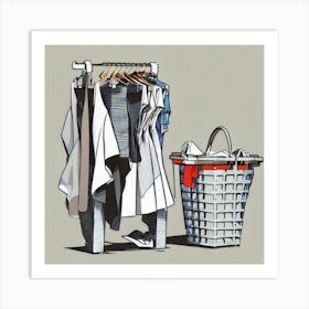Laundry Basket 3 Art Print