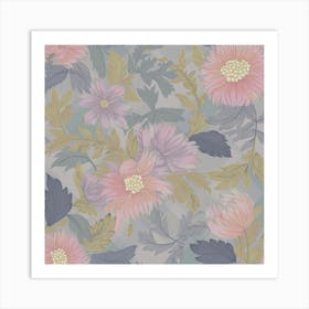 Floral pastel Art Print