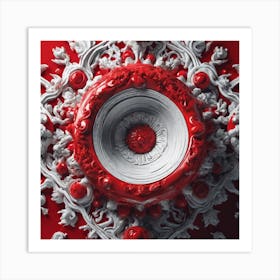 Red And White 1 Art Print