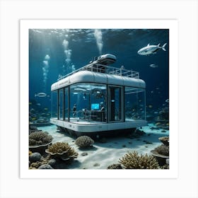 Underwater House 2 Art Print