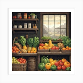 Farm Stand 1 Art Print