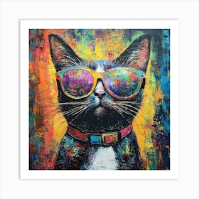 The Coolest Cat In Town 1 Art Print