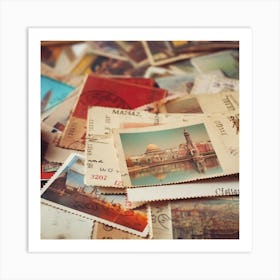 Postage Stamps 14 Art Print