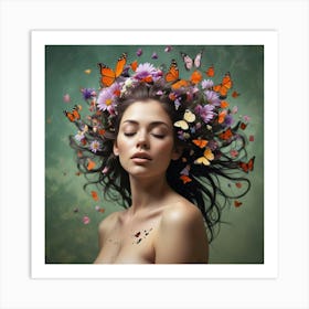 Whimsical Serenity A Portrait Of Nature And Grace (1) Art Print