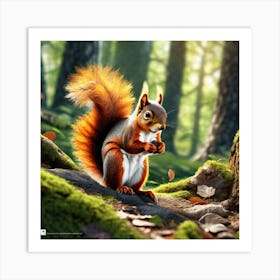 Red Squirrel 24 Art Print