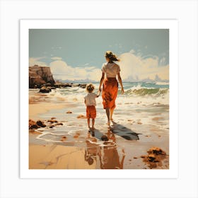 Pure Joy Illustration Of Maternal Happiness Art Print