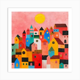 Houses In The Sky 1 Art Print