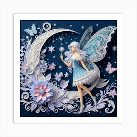 moon fairy Art Print