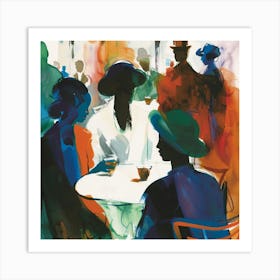 Night At The Cafe 1 Art Print