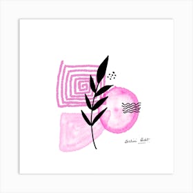 Pink Abstract Painting Art Print