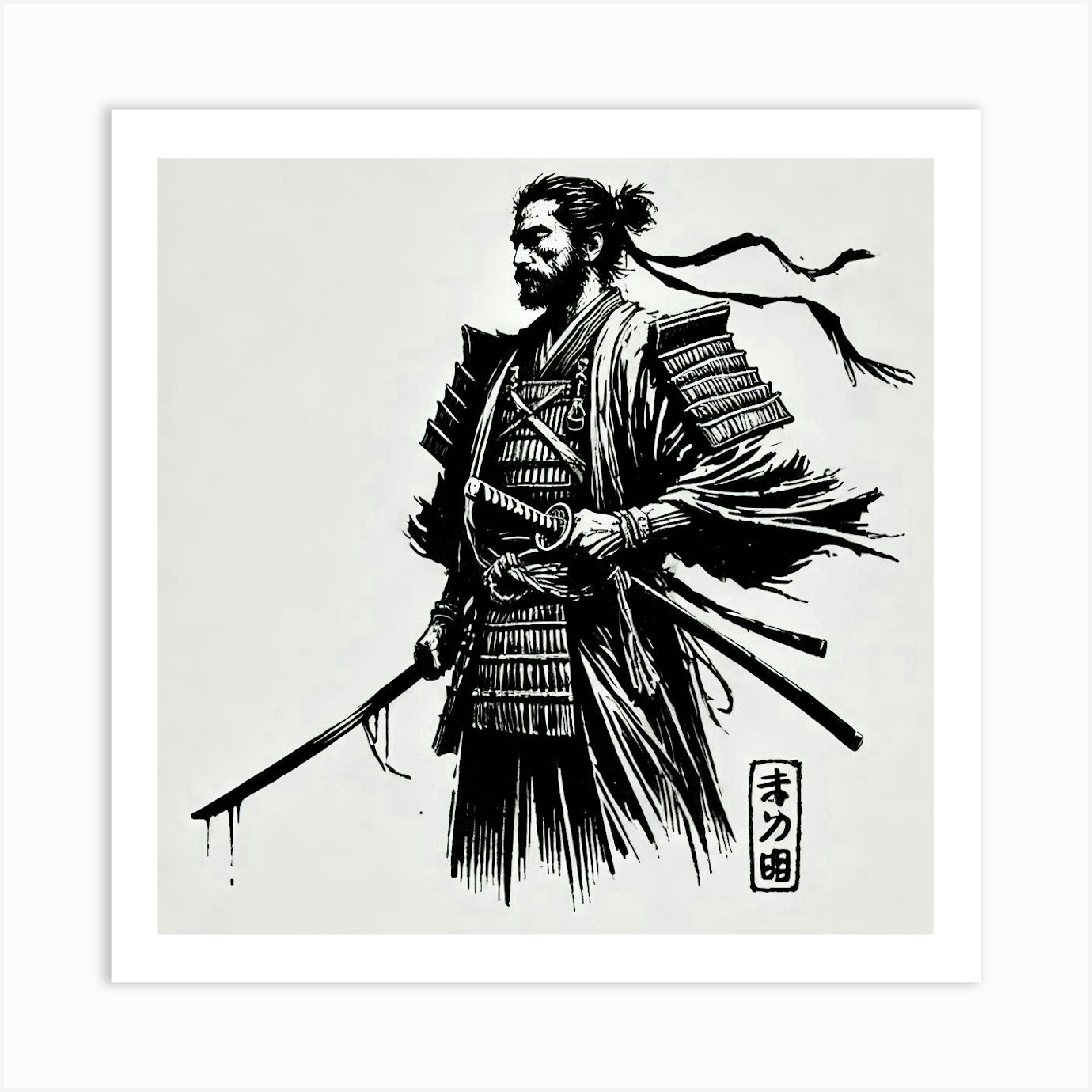 Samurai Warrior 3 Art Print by AtlasNasStore