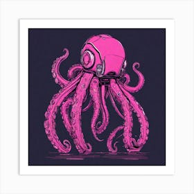 Pink Octopus Art Print