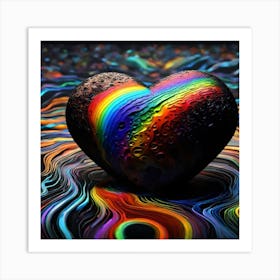 Rainbow Heart Art Print