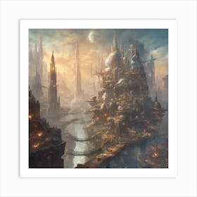 Fantasy City 1 Art Print