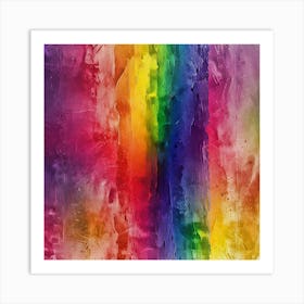 Abstract Rainbow Painting Art Print