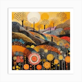 Landscape and Sunrise Art Print