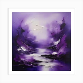 Abstract Purple Painting 1 Art Print