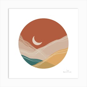 Desert Landscape Print.A fine artistic print that decorates the place. Art Print