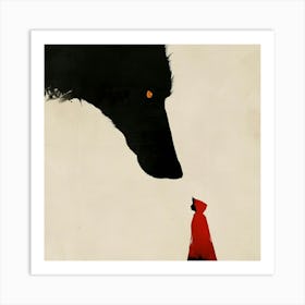 Wolf & the Little Red Riding Hood Art Print