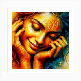 Abstract Wall Art Painting of woman Art Print