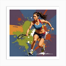 Badminton Player Art Print