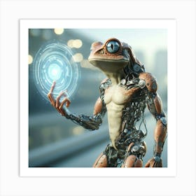 Robot Frog Art Print